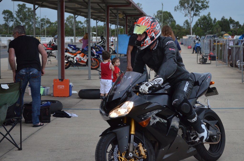 Coming back into the pits after a session.